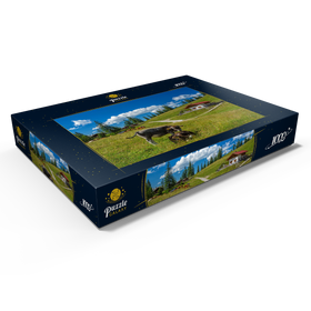 Alternative Darstellung des Puzzle-Motivs Fischbachalm (1402m), Krün, Oberbayern – Puzzleteile: 1000