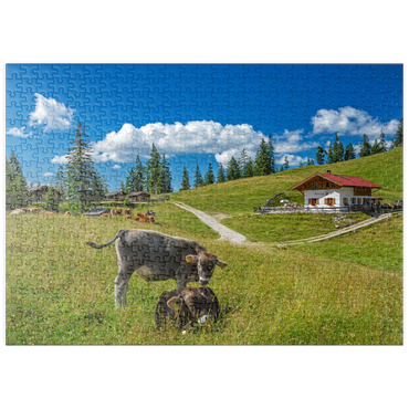 puzzleplate Fischbachalm (1402m), Krün, Oberbayern 500 Puzzle