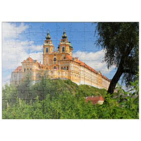 Darstellung des Puzzle Motivs Stiftskirche im Benediktinerstift Melk, Österreich - Puzzleteile: 100