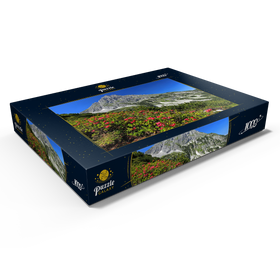 Alternative Darstellung des Puzzle-Motivs Blühende Alpenrosen bei der Coburger Hütte, Tirol, Österreich – Puzzleteile: 1000