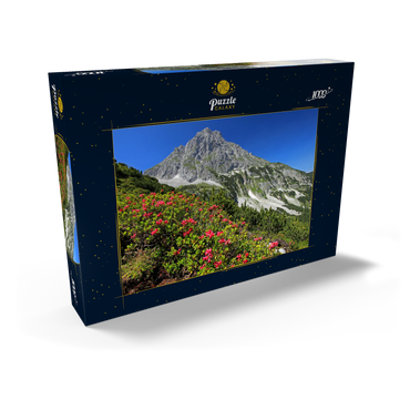 Blühende Alpenrosen bei der Coburger Hütte, Tirol, Österreich 1000 Puzzle Schachtel Ansicht2