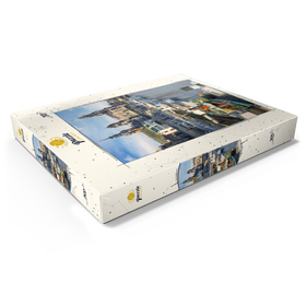 Alternative Darstellung des Puzzle-Motivs Terrassenufer mit den Schiffen der weißen Flotte – Puzzleteile: 200