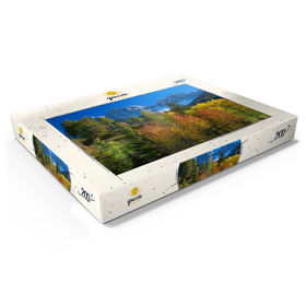 Alternative Darstellung des Puzzle-Motivs Blick zur Geislergruppe, Naturpark Puez-Geisler, Villnösstal, Südtirol – Puzzleteile: 200