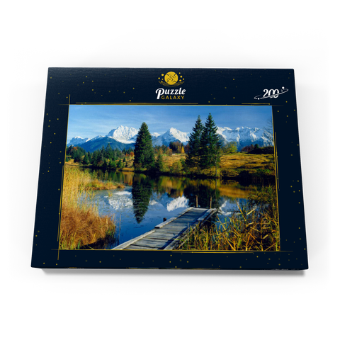 Geroldsee gegen Karwendelgebirge bei Mittenwald, Oberbayern 200 Puzzle Schachtel Ansicht3