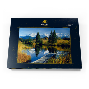 Geroldsee gegen Karwendelgebirge bei Mittenwald, Oberbayern 500 Puzzle Schachtel Ansicht3