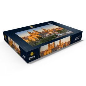 Alternative Darstellung des Puzzle-Motivs Kathedrale von Santiago de Compostela am Abend – Puzzleteile: 1000