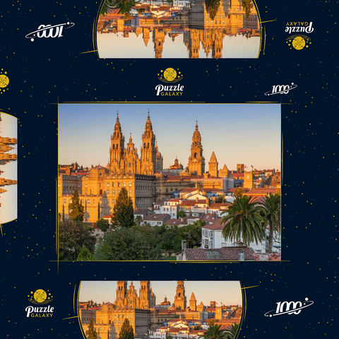 Kathedrale von Santiago de Compostela am Abend 1000 Puzzle Schachtel 3D Modell