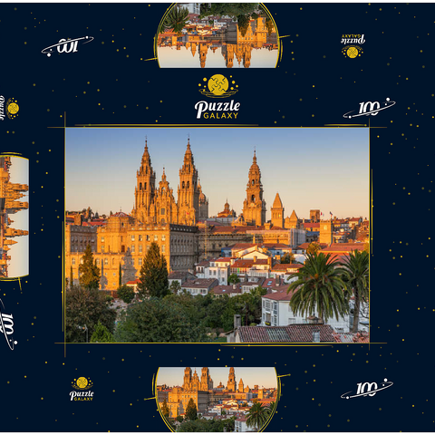 Kathedrale von Santiago de Compostela am Abend 100 Puzzle Schachtel 3D Modell