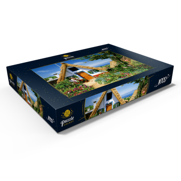 Casas de Colmo, traditionelle Strohdachhäuschen, Madeira 1000 Puzzle Schachtel Ansicht1