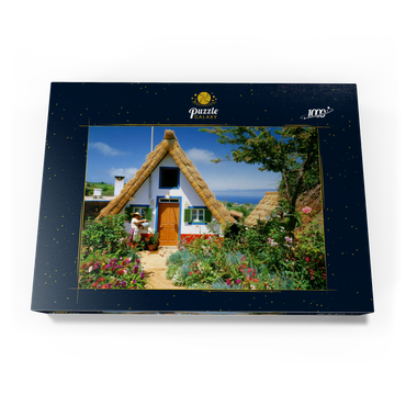 Casas de Colmo, traditionelle Strohdachhäuschen, Madeira 1000 Puzzle Schachtel Ansicht3