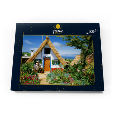 Casas de Colmo, traditionelle Strohdachhäuschen, Madeira 100 Puzzle Schachtel Ansicht3