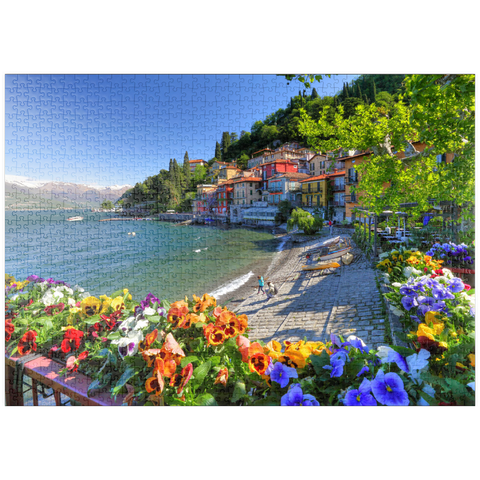 puzzleplate Varenna am Comer See, Lombardei, Italien 1000 Puzzle