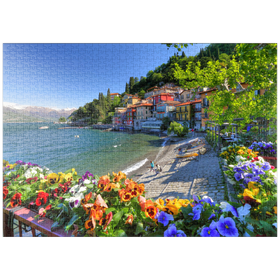 Darstellung des Puzzle Motivs Varenna am Comer See, Lombardei, Italien - Puzzleteile: 1000