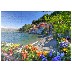 Darstellung des Puzzle Motivs Varenna am Comer See, Lombardei, Italien - Puzzleteile: 100