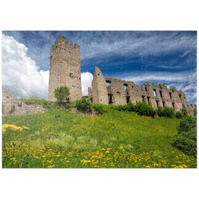 Darstellung des Puzzle-Motivs Castel Belfort, erbaut 1311, Spormaggiore, Trentino-Südtirol – Puzzleteile: 1000