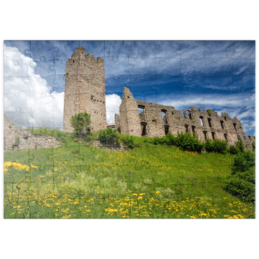 puzzleplate Castel Belfort, erbaut 1311, Spormaggiore, Trentino-Südtirol 100 Puzzle
