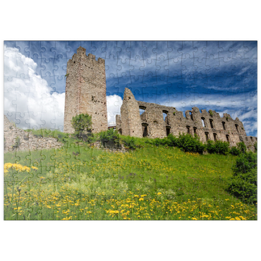 puzzleplate Castel Belfort, erbaut 1311, Spormaggiore, Trentino-Südtirol 200 Puzzle