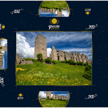 Castel Belfort, erbaut 1311, Spormaggiore, Trentino-Südtirol 200 Puzzle Schachtel 3D Modell