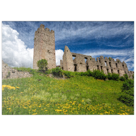 Darstellung des Puzzle-Motivs Castel Belfort, erbaut 1311, Spormaggiore, Trentino-Südtirol – Puzzleteile: 500