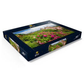 Darstellung des Puzzle Motivs Rosengarten am Romschlössle in Creglingen, Taubertal - Puzzleteile: 100