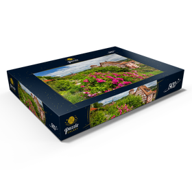 Darstellung des Puzzle Motivs Rosengarten am Romschlössle in Creglingen, Taubertal - Puzzleteile: 500