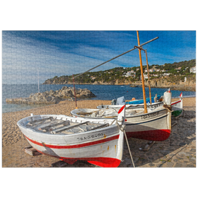 Darstellung des Puzzle-Motivs Placa Port-Bo, Calella de Palafrugell, Spanien – Puzzleteile: 1000