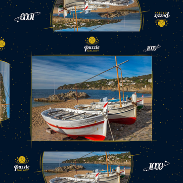 Placa Port-Bo, Calella de Palafrugell, Spanien 1000 Puzzle Schachtel 3D Modell