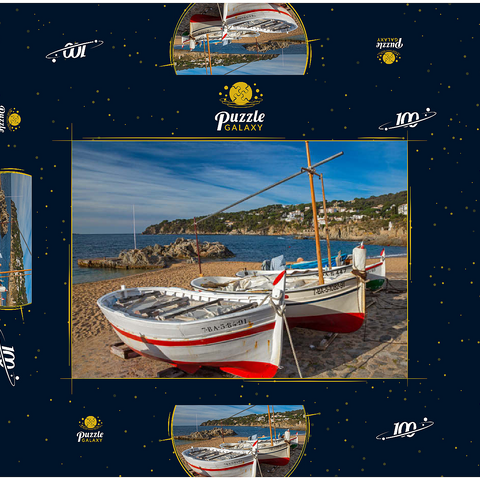 Placa Port-Bo, Calella de Palafrugell, Spanien 100 Puzzle Schachtel 3D Modell