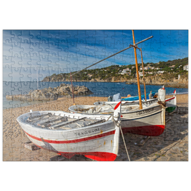 Darstellung des Puzzle Motivs Placa Port-Bo, Calella de Palafrugell, Spanien - Puzzleteile: 200