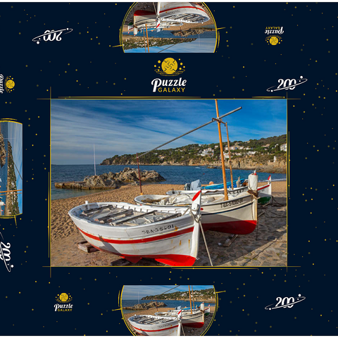 Placa Port-Bo, Calella de Palafrugell, Spanien 200 Puzzle Schachtel 3D Modell