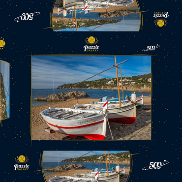 Placa Port-Bo, Calella de Palafrugell, Spanien 500 Puzzle Schachtel 3D Modell