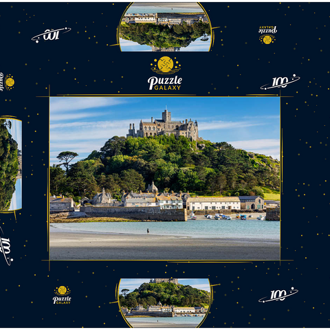 St Michael's Mount, Marazion bei Penzance, Penwith Peninsula, Cornwall 100 Puzzle Schachtel 3D Modell