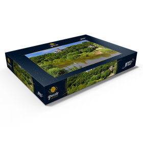 Alternative Darstellung des Puzzle-Motivs Burg Dehrn über der Lahn, Dehrn, Ortsteil von Runkel – Puzzleteile: 1000
