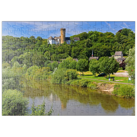 puzzleplate Burg Dehrn über der Lahn, Dehrn, Ortsteil von Runkel 200 Puzzle