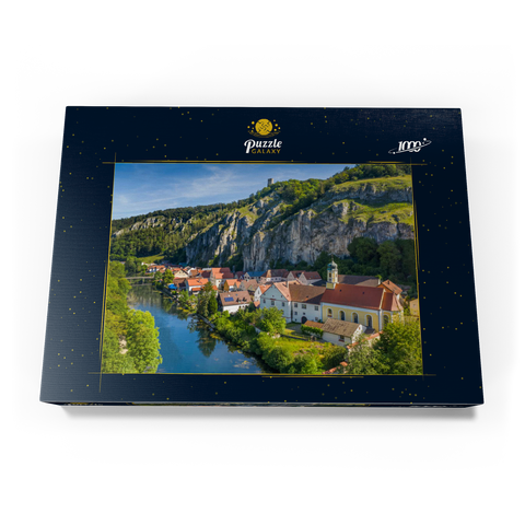 Ort Essing mit der Burg Randeck an der Altmühl 1000 Puzzle Schachtel Ansicht3