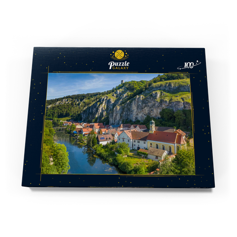 Ort Essing mit der Burg Randeck an der Altmühl 100 Puzzle Schachtel Ansicht3