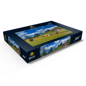 Alternative Darstellung des Puzzle-Motivs Fischbachalm (1402m), Krün, Oberbayern – Puzzleteile: 1000