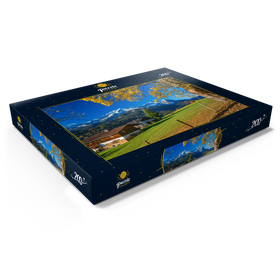 Darstellung des Puzzle Motivs Blick von der Pfeiffer-Alm zur Zugspitzgruppe, Garmisch-Partenkirchen - Puzzleteile: 200