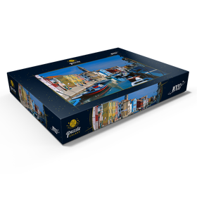 Darstellung des Puzzle Motivs Kanal mit Pfarrkirche, Insel Burano bei Venedig, Venetien, Italien - Puzzleteile: 1000