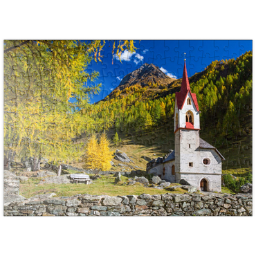 puzzleplate Heilig-Geist-Kirche, 15. Jahrhundert, Kasern, Ahrntal, Trentino-Südtirol 200 Puzzle