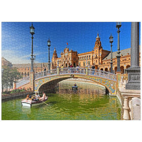 Darstellung des Puzzle-Motivs Plaza de Espana, Sevilla, Andalusien, Spanien – Puzzleteile: 1000