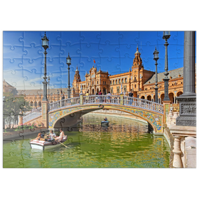 Darstellung des Puzzle Motivs Plaza de Espana, Sevilla, Andalusien, Spanien - Puzzleteile: 100