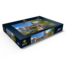 Alternative Darstellung des Puzzle-Motivs Wenzelschloss auf einer Insel in der Pegnitz im Nürnberger Land – Puzzleteile: 1000