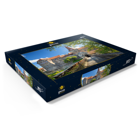 Wenzelschloss auf einer Insel in der Pegnitz im Nürnberger Land 100 Puzzle Schachtel Ansicht1