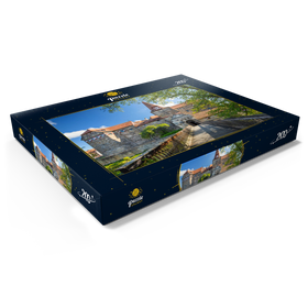 Alternative Darstellung des Puzzle-Motivs Wenzelschloss auf einer Insel in der Pegnitz im Nürnberger Land – Puzzleteile: 200