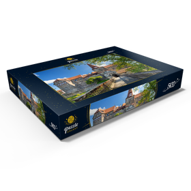 Alternative Darstellung des Puzzle-Motivs Wenzelschloss auf einer Insel in der Pegnitz im Nürnberger Land – Puzzleteile: 500