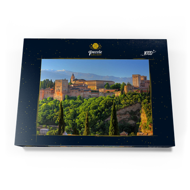 Blick zur Alhambra gegen die Sierra Nevada, Granada, Andalusien, Spanien 1000 Puzzle Schachtel Ansicht3