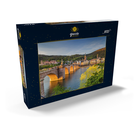 Heidelberger Schloss und Alte Brücke über den Neckar am frühen Morgen 1000 Puzzle Schachtel Ansicht2