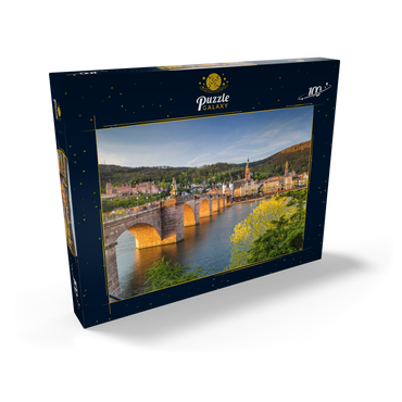 Heidelberger Schloss und Alte Brücke über den Neckar am frühen Morgen 100 Puzzle Schachtel Ansicht2