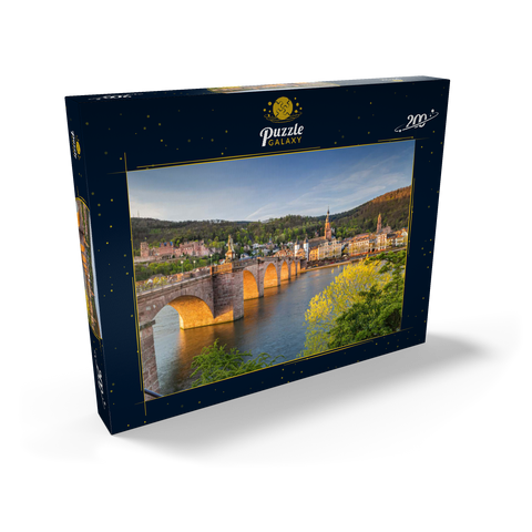 Heidelberger Schloss und Alte Brücke über den Neckar am frühen Morgen 200 Puzzle Schachtel Ansicht2